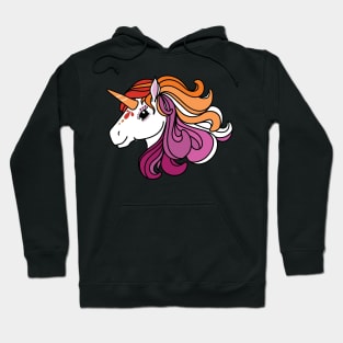 Rainbow Unicorn, Lesbian Pride Hoodie